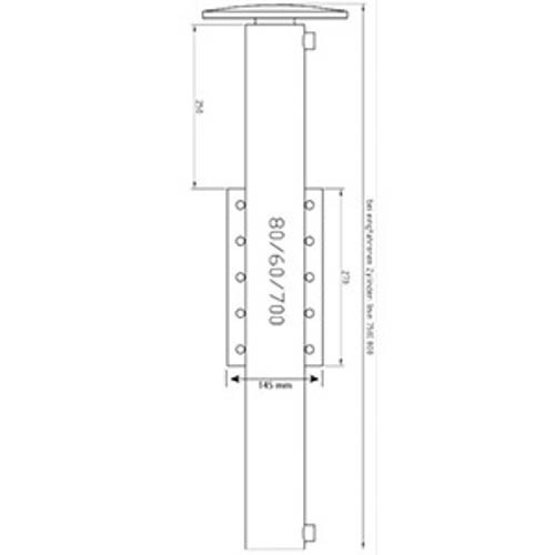 Zylinder - Stützfuß »hydraulisch« "ASW" (Ausführung rund)