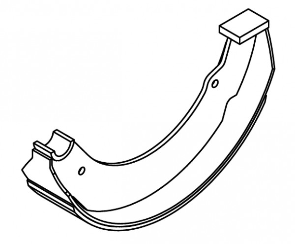 Bremsbacke GRP mit Belag