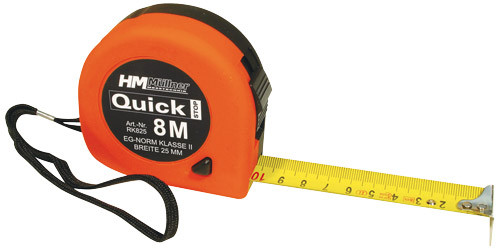 Rollmeter 8m/25mm mit Quickstop